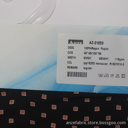 Tissu 100% rayonne imprimé fleur numérique